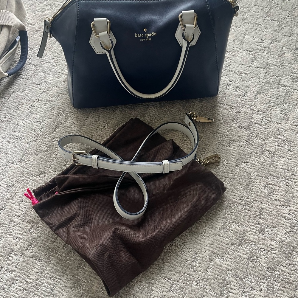 Kate Spade Blue Satchel with Structured Design